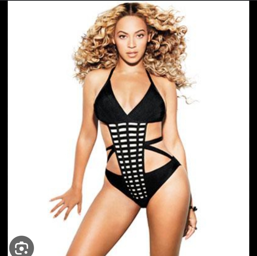 Herve Leger Black One Piece Swimsuit